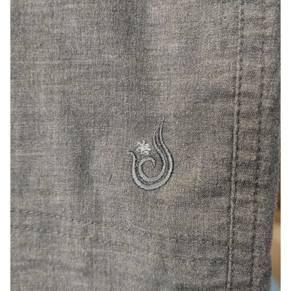 Isis Women's Gray Jean Mid Length Shorts Size 12 - Picture 2 of 4